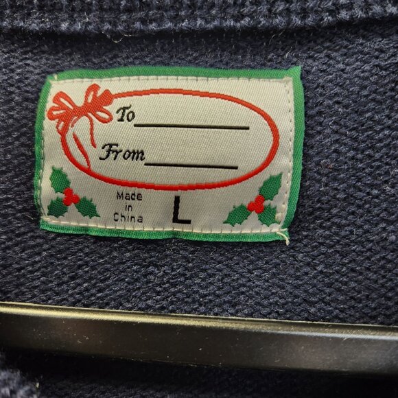 SMART LIVING, UGLY CHRISTMAS SWEATER. Size L "FLASHING" 3328 - Picture 8 of 13